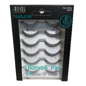 Ardell Professional Natural 110 Lashes 6 Pairs Bonus 6th Pair Eye-Lifting Effect